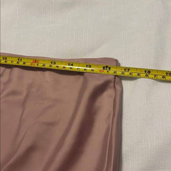 Joie Mauve Pink Wide Leg Satin Pull On Pants SZ 12 High Rise baggy work wear - Picture 4 of 12
